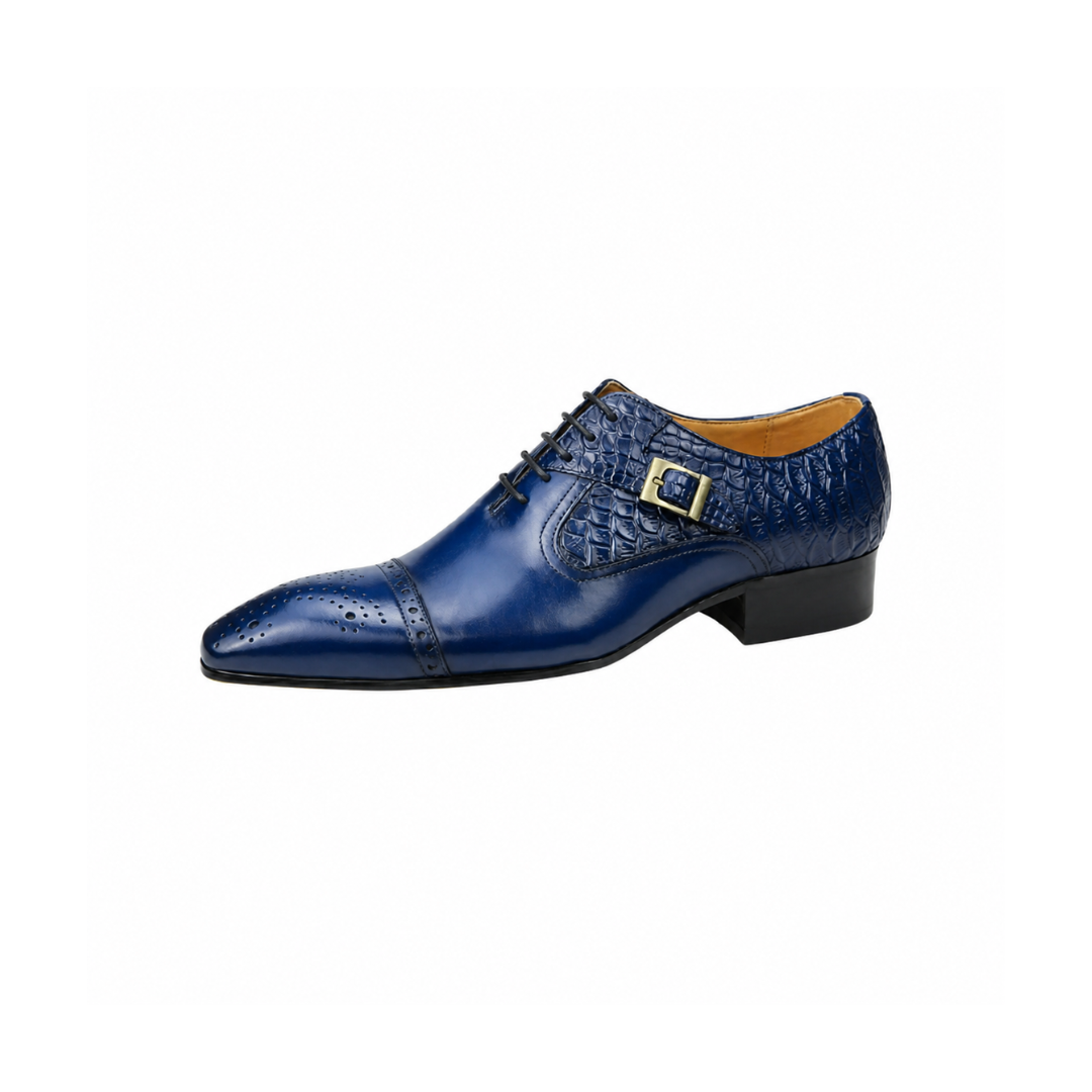 Luxury men’s dress shoes crocodile texture