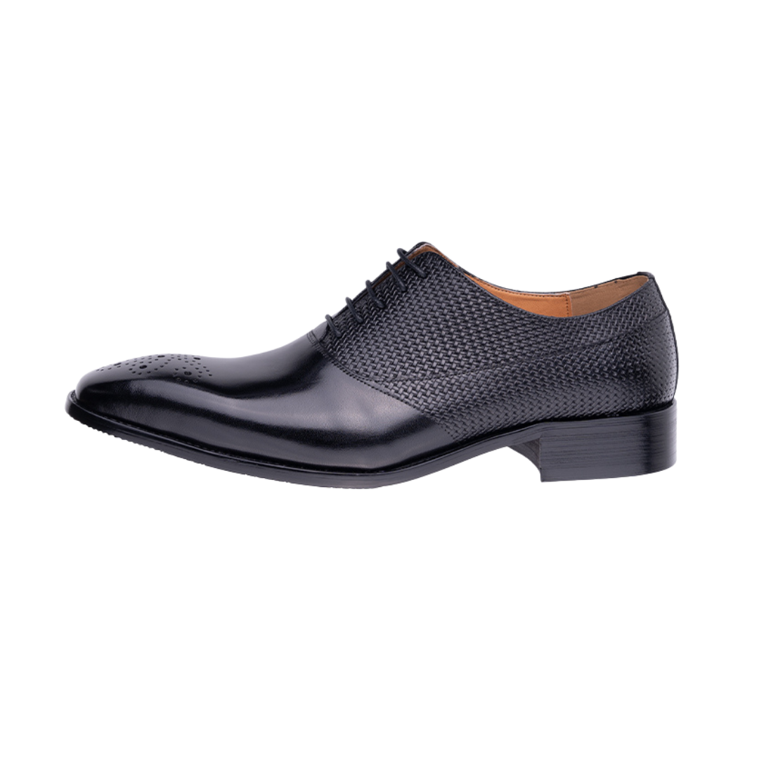 premium woven leather formal shoes